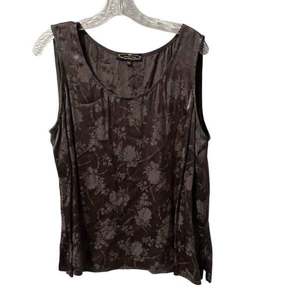 Violet Kay Rayon Floral Sleeveless Top XL Blend blouse - Picture 5 of 13